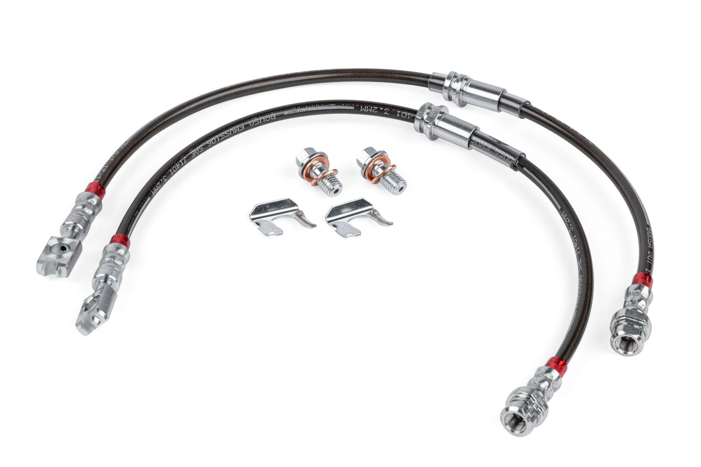 APR ステンレスメッシュブレーキライン - フロント  2005-2022 Audi A3, VW Beetle, CC, Eos, GTI, Jetta, Passat,Tiguan